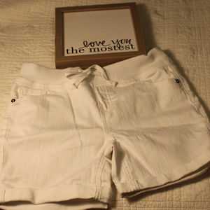JUSTICE White Denim Stretchy Short Girls SZ 14